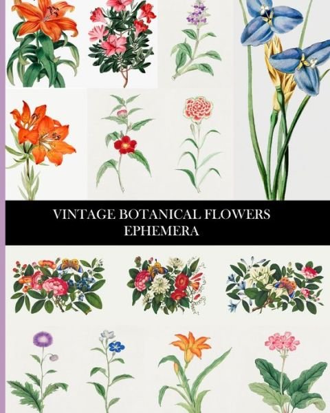 Cover for Vintage Revisited Press · Vintage Botanical Flowers Ephemera: Decorative Paper for Collages, Decoupage and Junk Journals (Paperback Book) (2024)