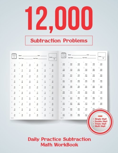 Cover for Balaji Kumar · Daily Practice Subtraction Math Workbook: 12000 Subtraction Problems (Paperback Book) (2021)