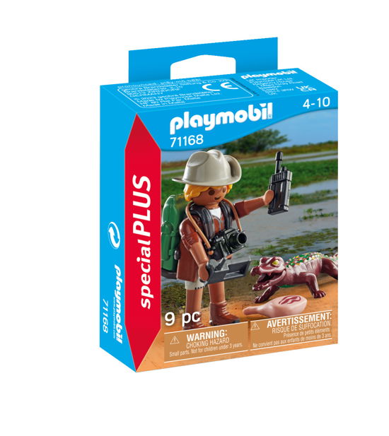 Cover for Playmobil · Playmobil Specials Onderzoeker met Jonge Kaaiman - 71168 (Legetøj)