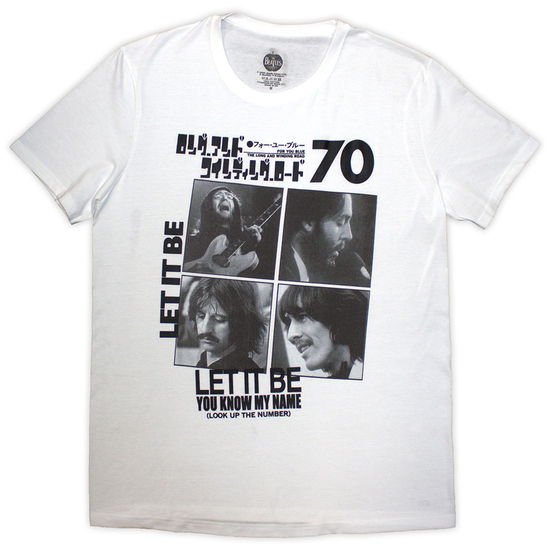 The Beatles Unisex T-Shirt: 1970 (White) - The Beatles - Produtos - - 5056836442687 - 3 de abril de 2025