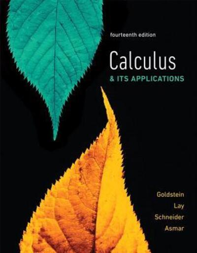 Cover for Larry Goldstein · Calculus &amp; Its Applications plus MyLab Math with Pearson eText -- 24-Month Access Card Package (Print) (2017)