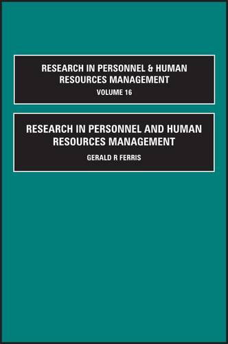 Cover for Gerald R. Ferris · Research in Personnel and Human Resources Management - Research in Personnel and Human Resources Management (Hardcover Book) (1998)