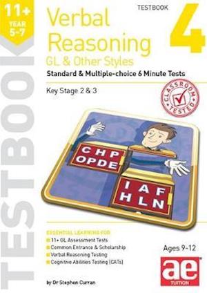 Cover for Stephen C. Curran · 11+ Verbal Reasoning Year 5-7 GL &amp; Other Styles Testbook 4: Standard &amp; Multiple-choice 6 Minute Tests (Paperback Book) (2018)