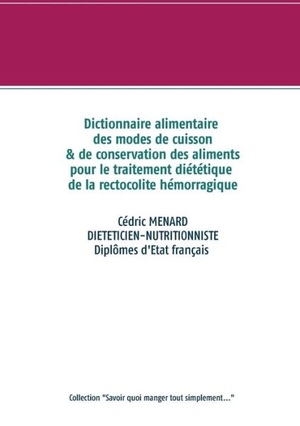 Cover for Menard · Dictionnaire des modes de cuisso (Buch) (2020)