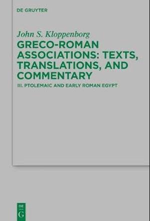 Cover for Kloppenborg · Ptolemaic and Early Roman E (Bok) (2020)