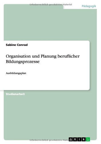 Cover for Conrad · Organisation und Planung berufli (Book) [German edition] (2012)