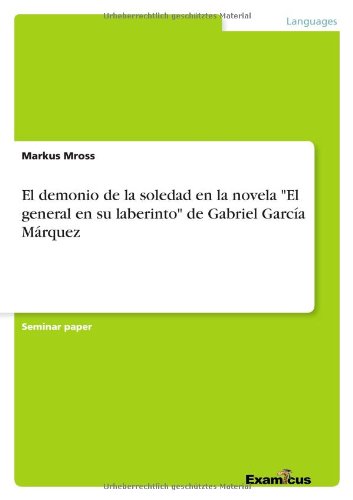 Cover for Mross · El demonio de la soledad en la no (Paperback Book) [Spanish edition] (2012)
