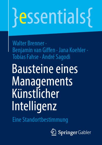 Cover for Brenner · Bausteine eines Managements Kuenstlicher Intelligenz (Book) (2021)