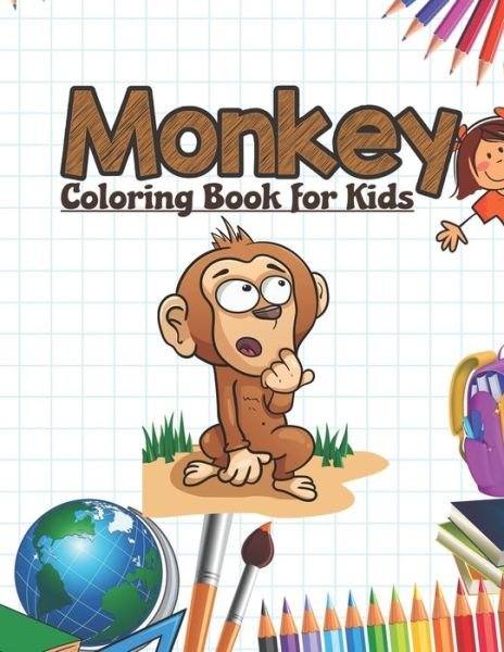 Cover for Neocute Press · Monkey Coloring Book for Kids (Paperback Bog) (2020)