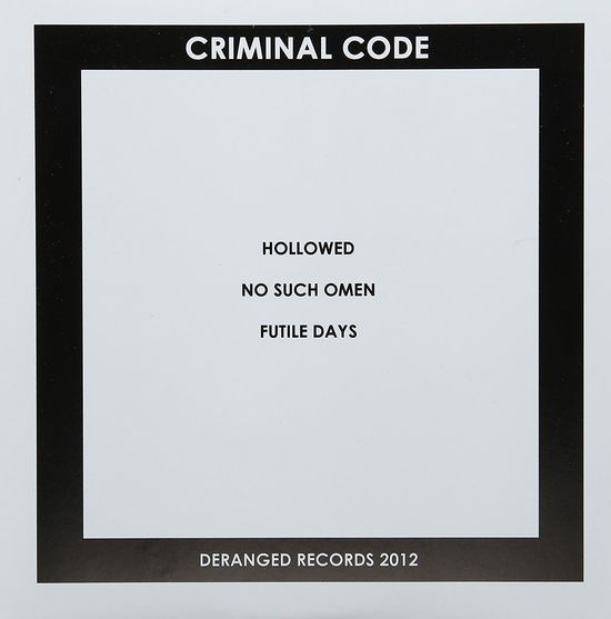 Cover for Criminal Code · Hollowed (LP) (2015)