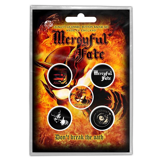 Don't Break the Oath (Button Badge Set) - Mercyful Fate - Produtos - PHD - 5055339792688 - 28 de outubro de 2019