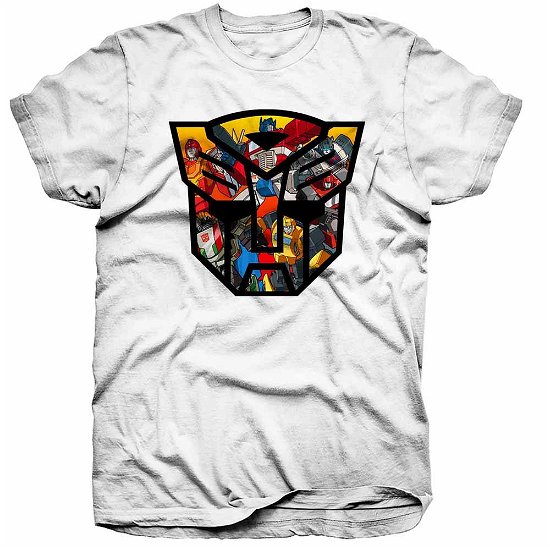 Hasbro Unisex T-Shirt: Transformers Autobot Shield Montage - Hasbro - Koopwaar - Bravado - 5055979936688 - 