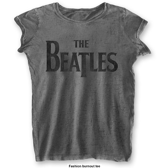 The Beatles Ladies T-Shirt: Drop T Logo Burnout - The Beatles - Koopwaar - Apple Corps - Apparel - 5055979981688 - 