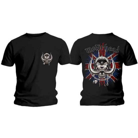 Motorhead Unisex T-Shirt: British War Pig & Logo (Back Print) - Motörhead - Merchandise - MERCHANDISE - 5056170653688 - 16. januar 2020