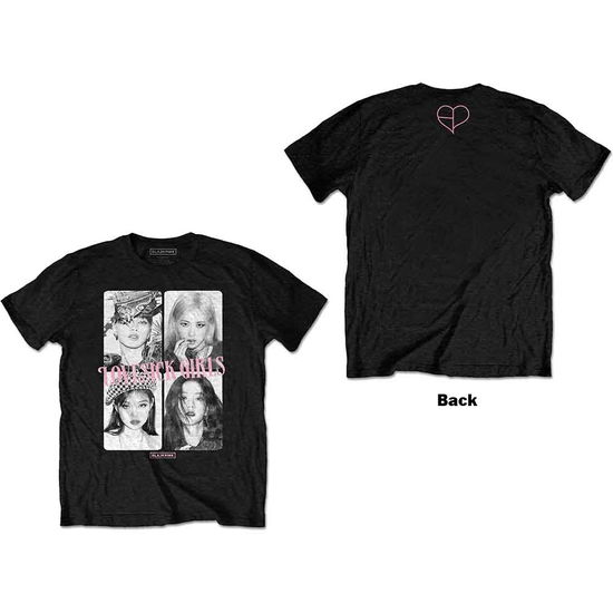 BlackPink Unisex T-Shirt: Love Sick (Black) (Back Print) - BlackPink - Produtos - - 5056368670688 - 7 de maio de 2021