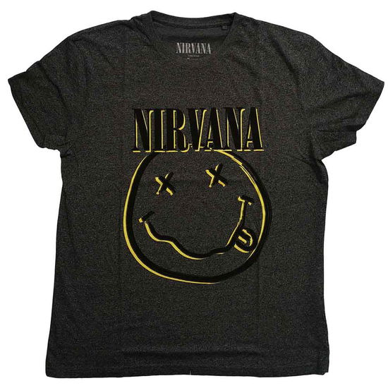 Nirvana Unisex T-Shirt: Inverse Happy Face - Nirvana - Merchandise -  - 5056368696688 - June 28, 2024