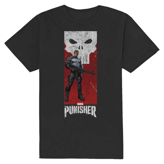 Marvel Comics Unisex T-Shirt: Punisher Holding Gun - Marvel Comics - Mercancía -  - 5056561026688 - 