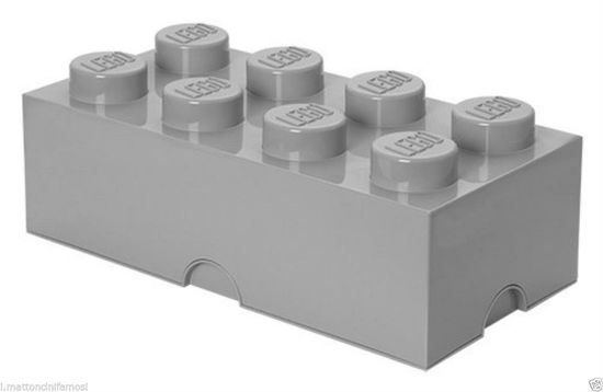 Cover for N/a · Opbergbox Lego DESIGN: brick 8 grijs STONE (40041740) (Toys)