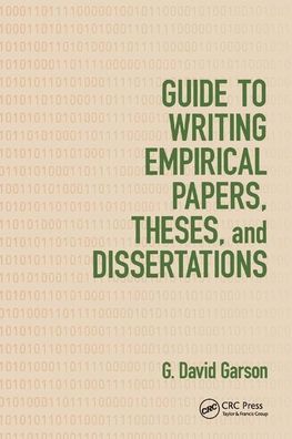 Cover for G. David Garson · Guide to Writing Empirical Papers, Theses, and Dissertations (Taschenbuch) (2019)