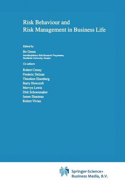 Cover for Bo Green · Risk Behaviour and Risk Management in Business Life (Hardcover Book) [2000 edition] (1999)