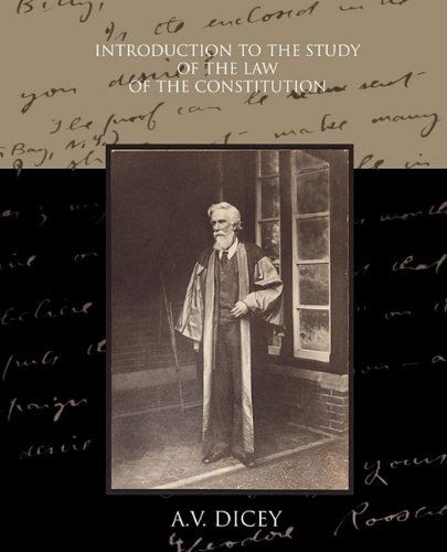 Cover for A.v. Dicey · Introduction to the Study of the Law of the Constitution (Paperback Book) (2009)