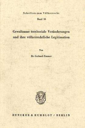 Cover for Zimmer · Gewaltsame territoriale Veränder (Bog) (1971)