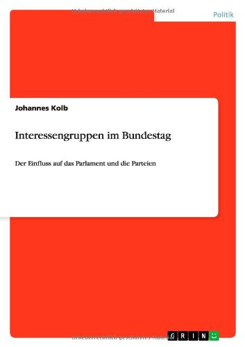 Cover for Kolb · Interessengruppen im Bundestag (Book) [German edition] (2013)