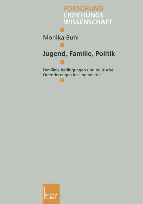 Cover for Monika Buhl · Jugend, Familie, Politik: Familiale Bedingungen Und Politische Orientierungen Im Jugendalter - Forschung Erziehungswissenschaft (Paperback Book) [2003 edition] (2003)