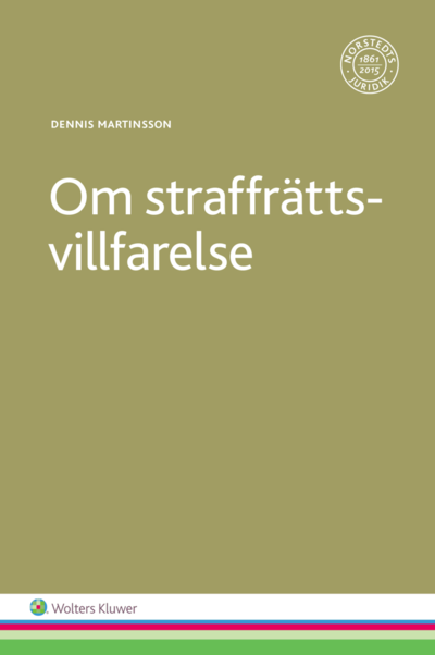 Cover for Dennis Martinsson · Om straffrättsvillfarelse (Bog) (2016)
