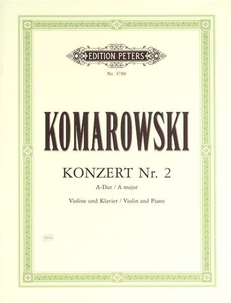 Cover for Komarowski · Violin Concerto No. 2 in A Major (Partitur) (2001)