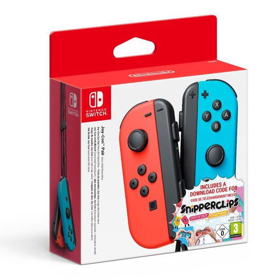 Cover for Nintendo · Nintendo Switch Joy-Con  **NEON RED &amp; BLUE** with SnipperClips Download Code (SWITCH)