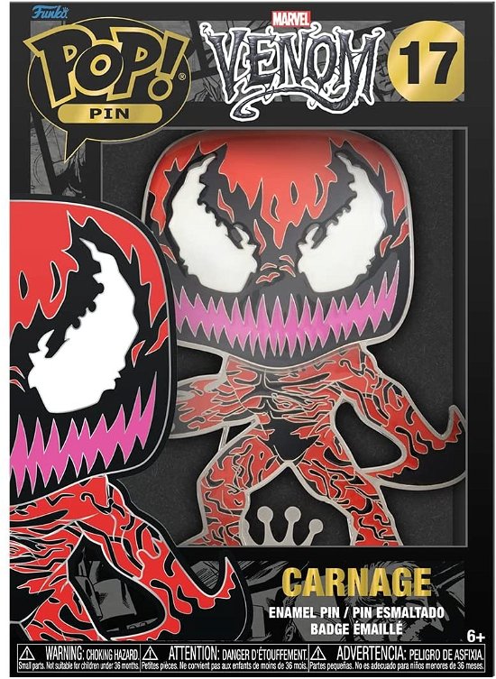 Marvel - Venom Carnage - Funko Pop! Pin: - Merchandise - FUNKO UK LTD - 0671803400689 - June 7, 2022