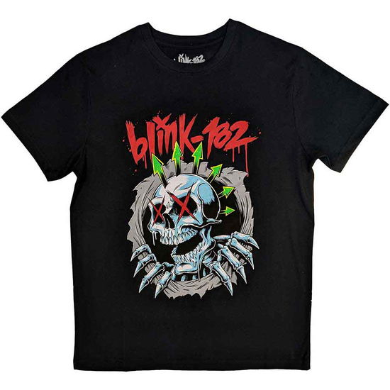 Blink-182 Unisex T-Shirt: Six Arrow Skull - Blink-182 - Merchandise -  - 5056561090689 - June 27, 2023