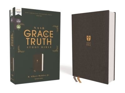 Cover for Mohler, Jr., R. Albert · NASB, The Grace and Truth Study Bible (Trustworthy and Practical Insights), Cloth over Board, Gray, Red Letter, 1995 Text, Comfort Print (Gebundenes Buch) (2022)