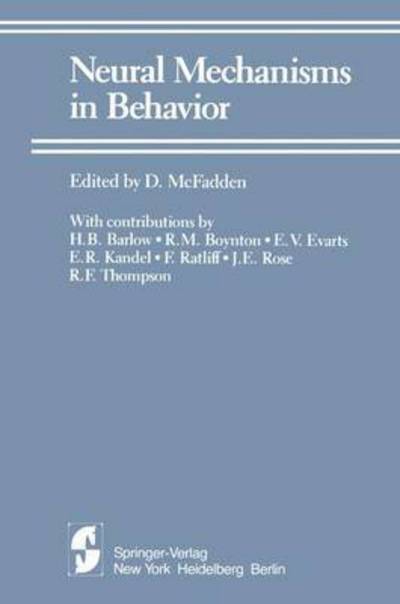 Cover for Barlow · Neural Mechanisms in Behavior (Book)