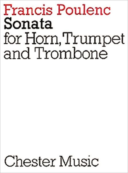 Cover for Francis Poulenc · Sonata for Horn, Trumpet and Trombone (Paperback Book) (1992)