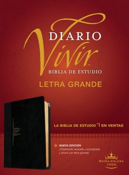 Cover for Tyndale · Biblia de estudio del diario vivir RVR60, letra grande (Læderbog) (2019)