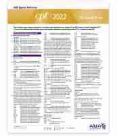 Cover for American Medical Association · CPT Express Reference Coding Card 2022: Ear, Nose &amp; Throat (Map) (2022)