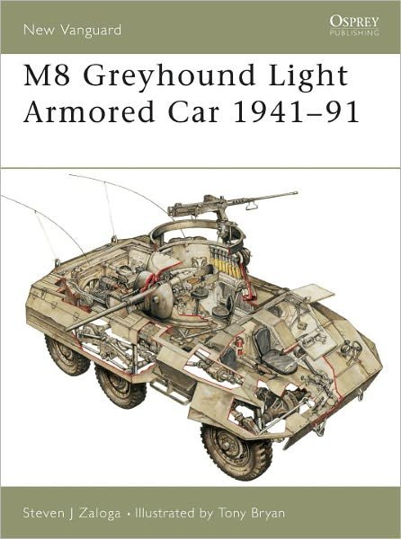 Cover for Zaloga, Steven J. (Author) · M8 Greyhound Light Armored Car 1941-91 - New Vanguard (Pocketbok) (2002)