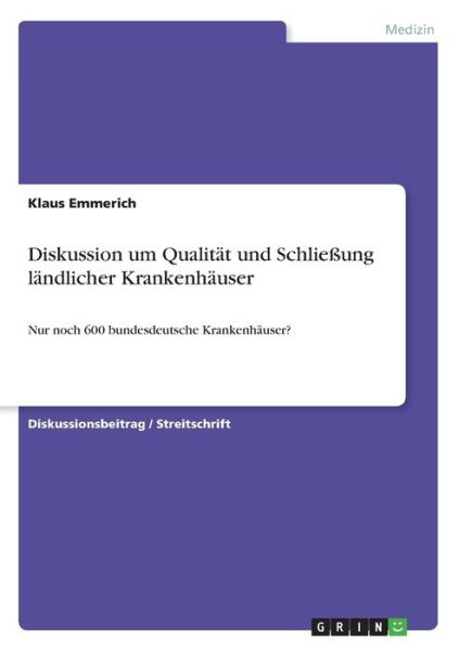 Cover for Emmerich · Diskussion um Qualität und Sch (Book)