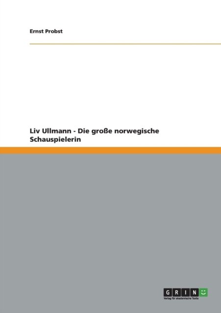 Cover for Probst · Liv Ullmann,Die große norwegis (Book) (2012)