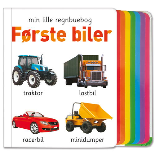 Min lille regnbuebog: Min lille regnbuebog - Første biler -  - Bøger - Alvilda - 9788741508689 - 1. august 2019