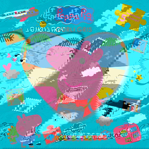 Cover for Gurli Gris: Peppa Pig - Gurli Gris - Min første puslespilsbog (m. 5 puslespil) (Cardboard Book) [1st edition] (2023)