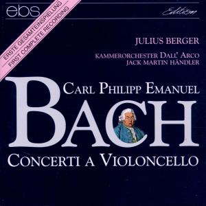 Cellokonzerte Wq.170-172 - Carl Philipp Emanuel Bach (1714-1788) - Musiikki - EBS - 4013106060690 - tiistai 10. lokakuuta 1989