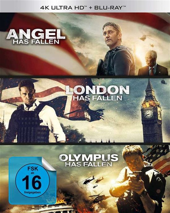 Cover for Olympus / London / Angel Has Fallen-triple Film Coll (4K UHD Blu-ray) (2020)