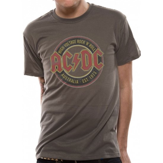 Cover for AC/DC · T-shirt (Unisex-s) Australia Est 1973  (Charcoal Grey) (MERCH) [size S]