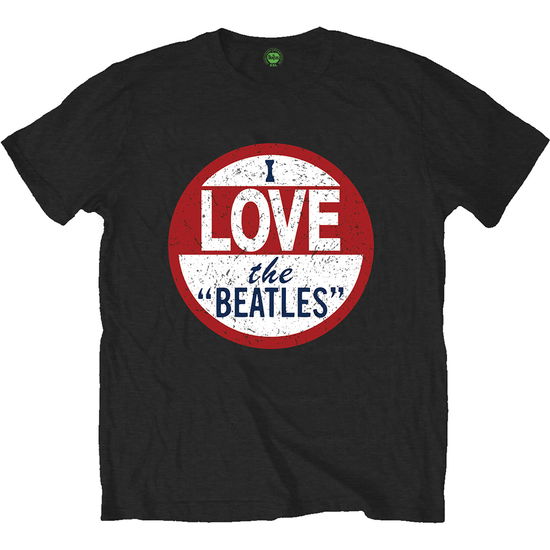 Cover for The Beatles · The Beatles Unisex T-Shirt: I Love The Beatles Single Print (T-shirt) [size S] [Black - Unisex edition] (2024)