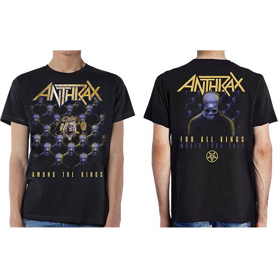 Anthrax: Among The Kings (With Back Print) (T-Shirt Unisex Tg. S) - Anthrax - Other - Global - Apparel - 5056170603690 - January 8, 2020