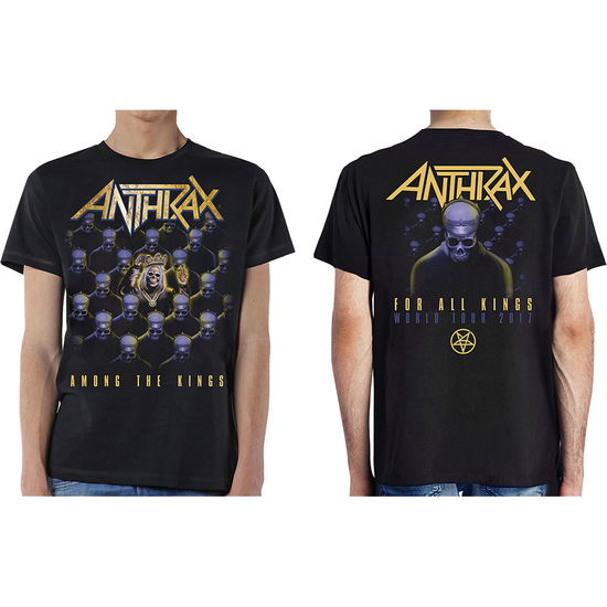 Anthrax: Among The Kings (With Back Print) (T-Shirt Unisex Tg. S) - Anthrax - Annan - Global - Apparel - 5056170603690 - 8 januari 2020