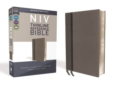 Cover for Zondervan · NIV, Thinline Reference Bible, Leathersoft, Gray, Red Letter Edition, Comfort Print (Imitation Leather Bo) (2018)